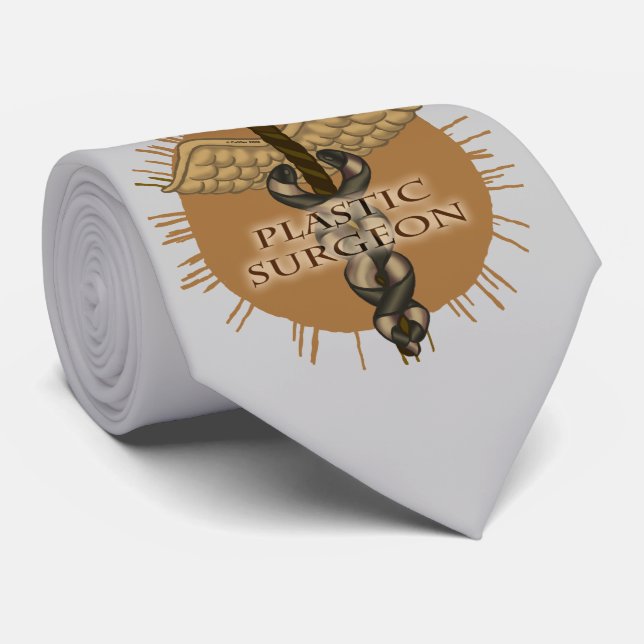 Gravata Cirurgião caduceto plástico (Rolled)