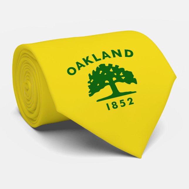 Gravata City Flag of Oakland (Califórnia) (Rolled)