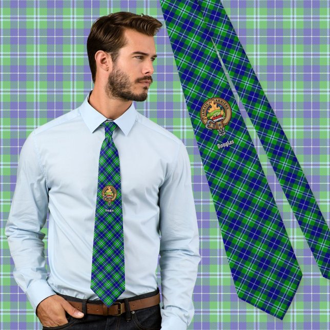 Gravata Clan Douglas Crest sobre Tartan (Criador carregado)