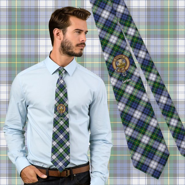 Gravata Clan Gordon Crest sobre Dress Tartan (Criador carregado)