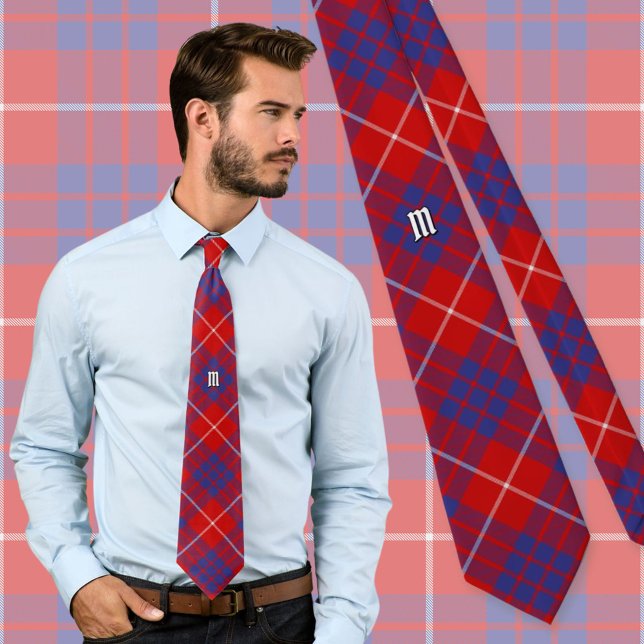 Gravata Clan Hamilton Red Tartan Neck Tie (Criador carregado)