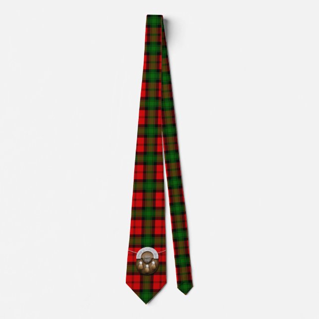 Gravata Clan Kerr Tartan E Sporran (Frente)