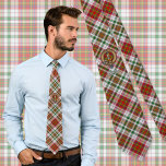 Gravata Clan MacAlister Crest over Dress Tartan<br><div class="desc">Crachá da crista Clan MacAlister rodeado por uma correia e fivela sobre o fundo do tartan vestido. Custom Text.</div>