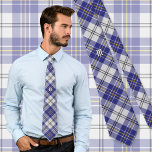 Gravata Clan MacPherson Blue Dress Tartan Neck Tie<br><div class="desc">Clan MacPherson tradicional tartan de vestimenta azul com cores modernas. Um padrão perfeito. Monograma personalizado</div>