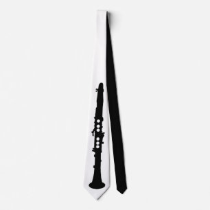 Gravata Clarinet Black and White Elegant