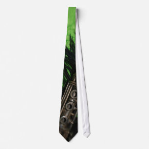 Gravata Clarinete preto e verde