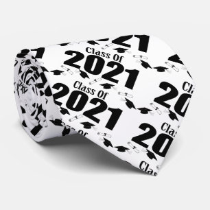 Gravata Classe De Bonés E Diplomas De 2021 (Preto)
