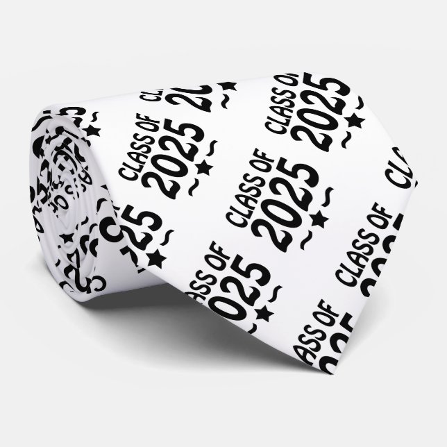 Gravata Classe de Estrela Formando de Graduação 2025 (Rolled)