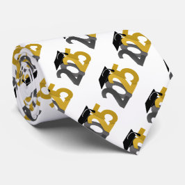 Gravata Classe Dourada e Cinza de Graduação 2025