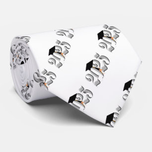 Gravata Classe prateada de graduação de 2025