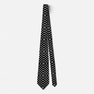 Gravata Classic Black & White Polka Dot