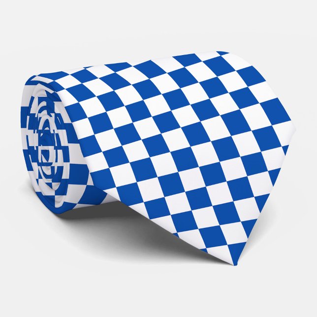 Gravata Classic cobalt blue checkerboard (Criador carregado)