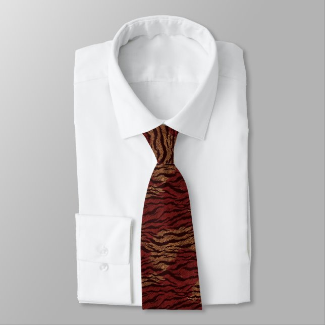 Gravata Classic Groomsmen Tiger Print (Amarrado)