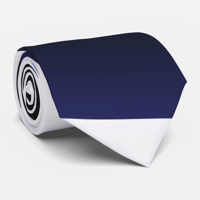 Gravata Clássico Azul e Branco (Rolled)