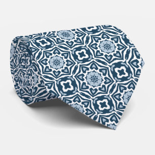 Gravata Clássico Chic Holandês Delft Azul Padrão Artístico