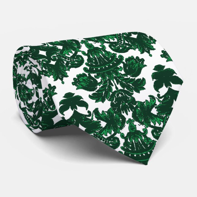 Gravata Clássico Damask Green (Rolled)
