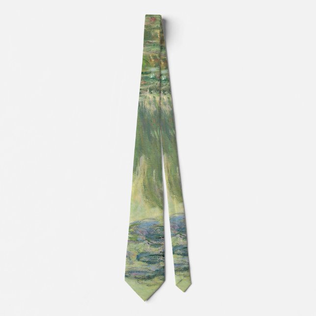 Gravata Claude Monet Classic Painting, Waterlily (1907) (Frente)