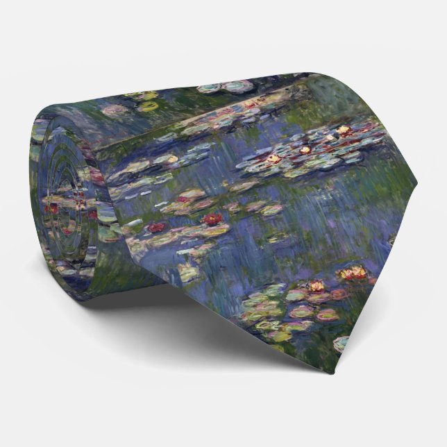 Gravata Claude Monet Impressionista Impressionista Impress (Rolled)
