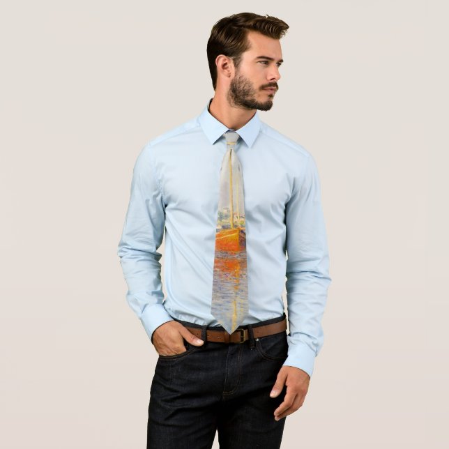 Gravata Claude Monet. Red Boats, Argentina (In Situ)