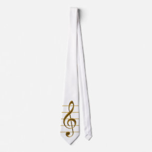 Gravata Clef de triplo dourado