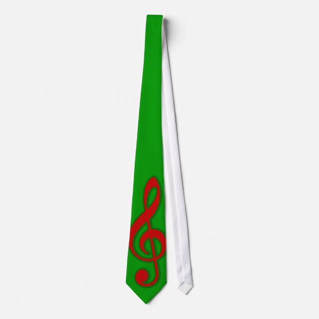 Gravata Clef de triplo vermelho do Natal (Frente)
