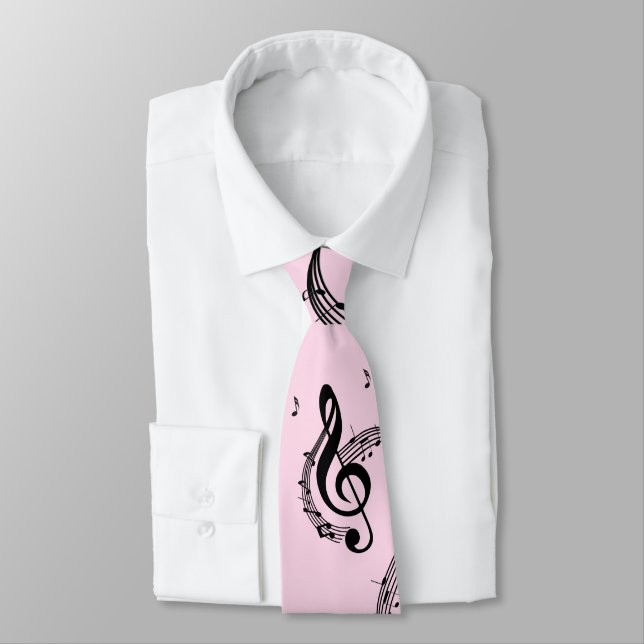 Gravata Climactic G Clef Pink (Amarrado)