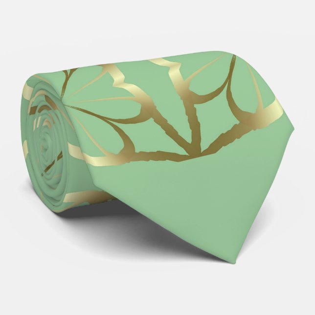 Gravata Clovers de Quatro Folhas (Rolled)