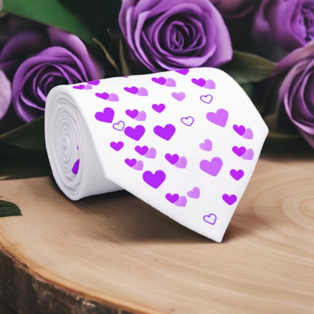 Gravata Cluster com Coração Roxo (Criador carregado)