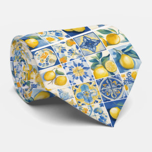 Gravata Coast Amalfi Watercolor Mediterranean Lemon Neck T