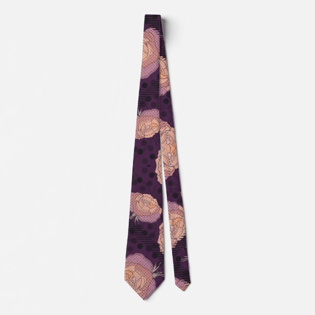 Gravata Cobertor Floral Elegante – Cobertor Botânico Aconc (Frente)