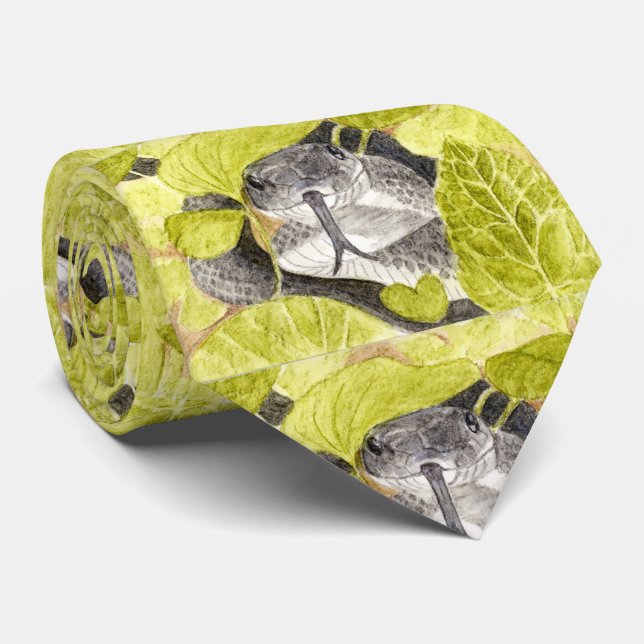 Gravata Cobra de rato preto (Rolled)