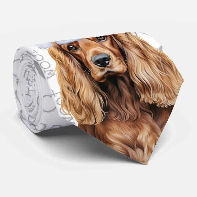 Gravata Cocker Spaniel Christmas Dog Lover Holiday (Rolled)