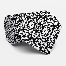 Código QR Abstrato Moderno em Preto e Branco