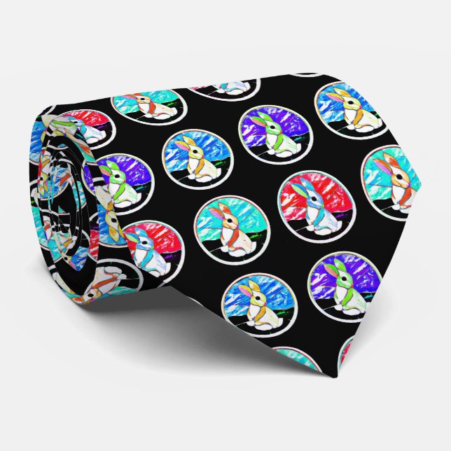 Gravata Coelhinho De Páscoa, De Vidro Mantido (Rolled)