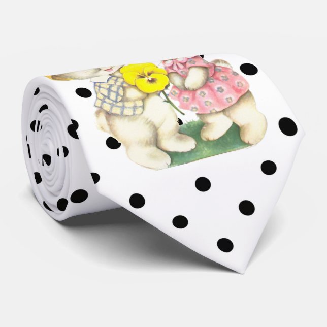 Gravata Coelhinho Engraçado da Páscoa Bonito (Rolled)