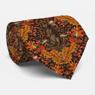 Gravata Coelho do outono em castanho