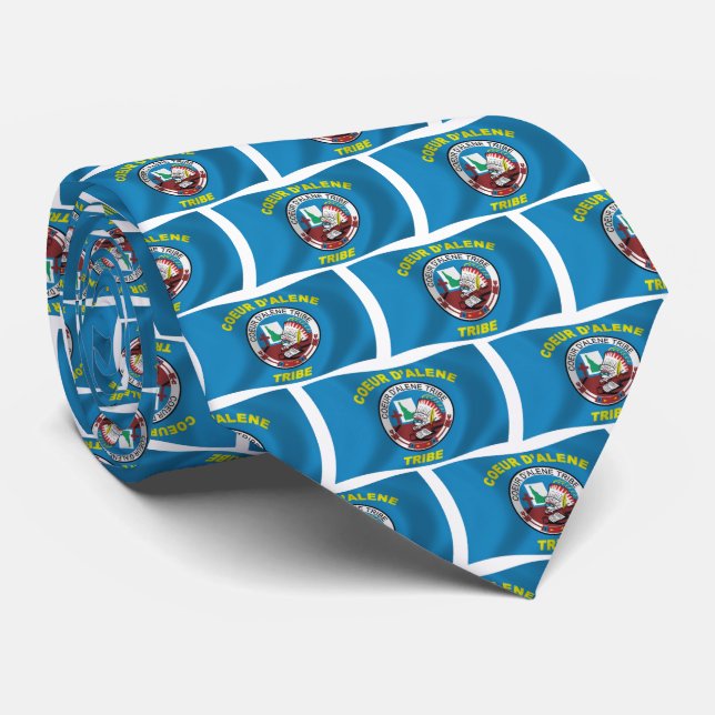 Gravata Coeur d'Alene Flag Tie (Rolled)