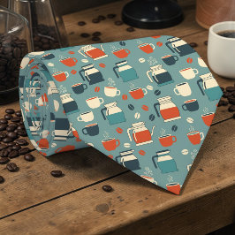 Gravata Coffee Latte Lovers Custom Necktie