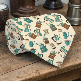 Gravata Coffee Latte Lovers Custom Necktie