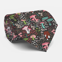 Gravata Cogumelo Retro Rosa Rosa