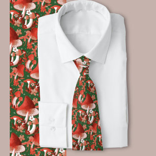 Gravata Cogumelo Vermelho e verde