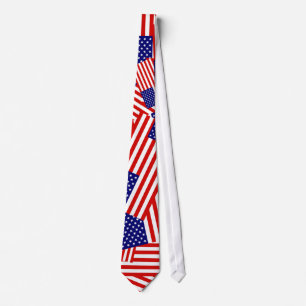 Gravata Colagem da bandeira americana