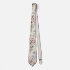 Gravata Colagem de Flores Silvestres Pastel – Geométrico F