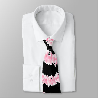 Gravata Colar de Plumeria Rosa Havaiano Floral Elegante