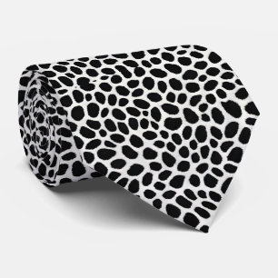 Gravata Coleção de Luxo de Leopardo Branco Elegante