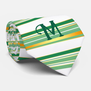 Gravata Coleção de Textura Dourada Verde Popular Linen Lux