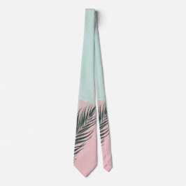 Gravata Coleção Moderna Abstrata Rosa Bege Menta