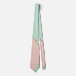 Gravata Coleção Moderno Abstrato Rosa Bege Menta