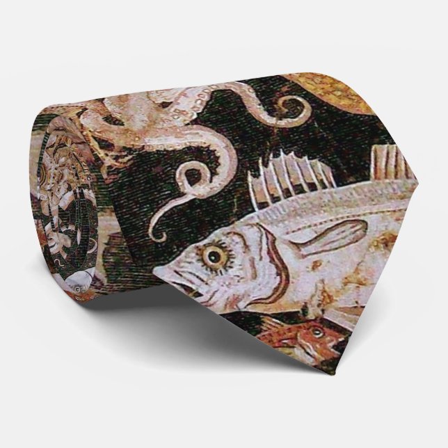 GRAVATA COLEÇÃO POMPEII/OCEANO - CENA DA VIDA MARÍTIMA (Rolled)