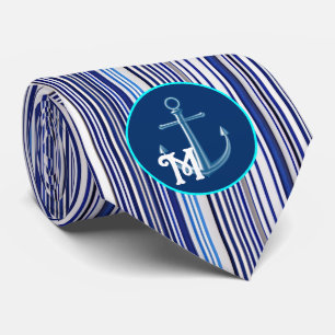 Gravata Coleção Trendy Summer Marinho Blue Boat Strips